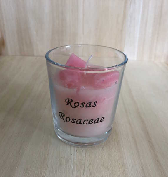 Vela vaso aroma Rosas